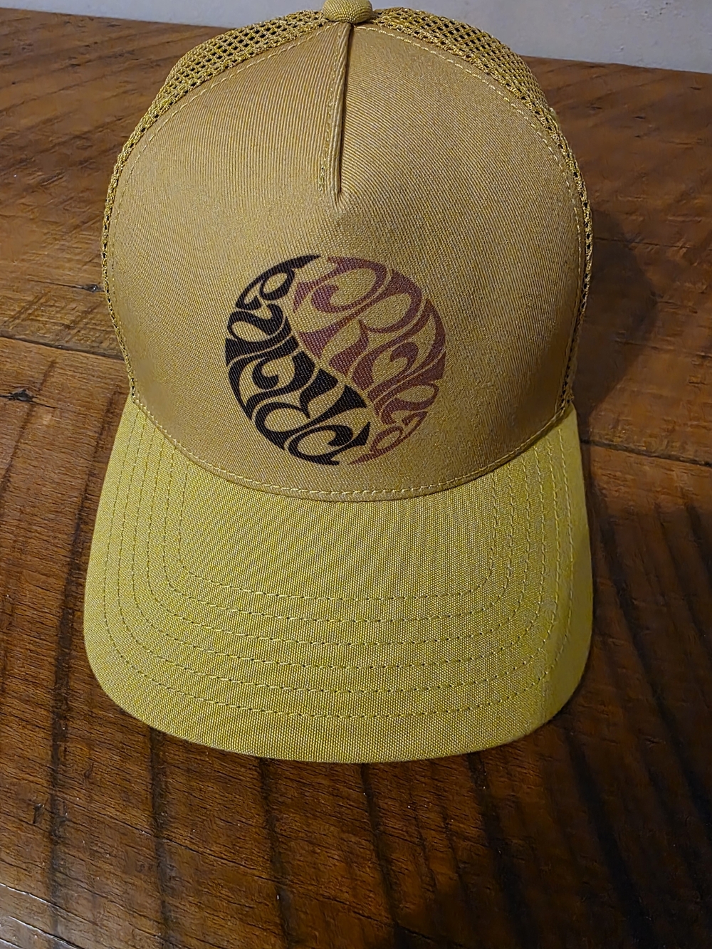 Prana Yellow Mesh Trucker Cap with Cream Sweatband